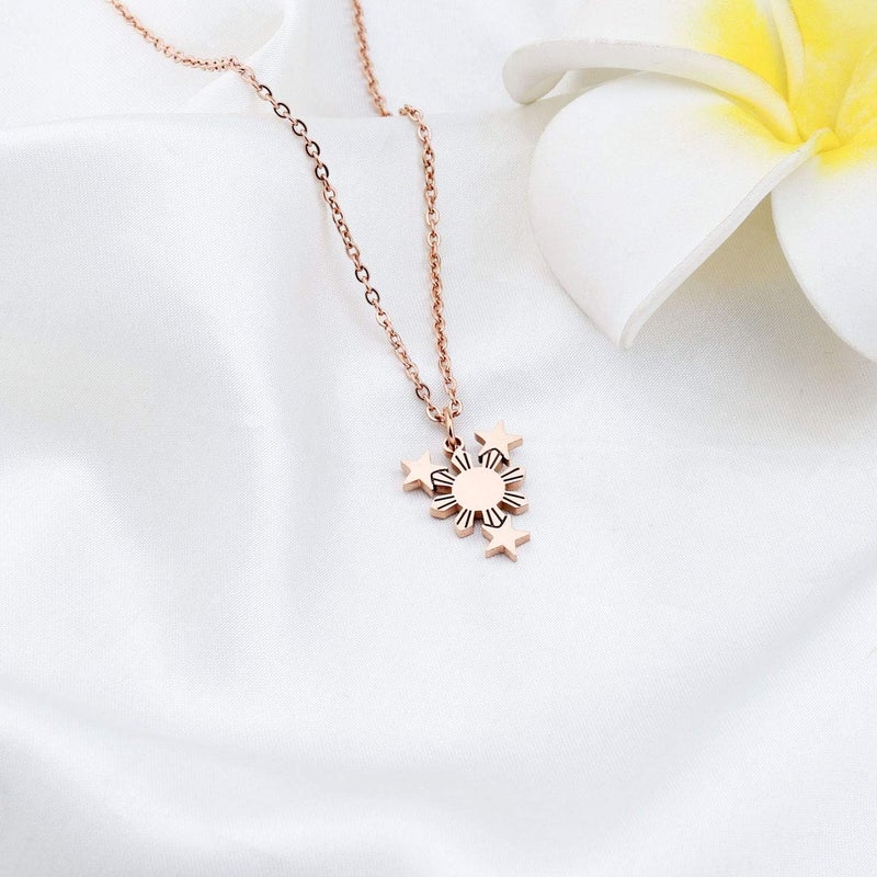 MYOSPARK Philippines Sun Necklace - Star Necklace Philippine Pride Jewelry Gift For Filipino - Image 3